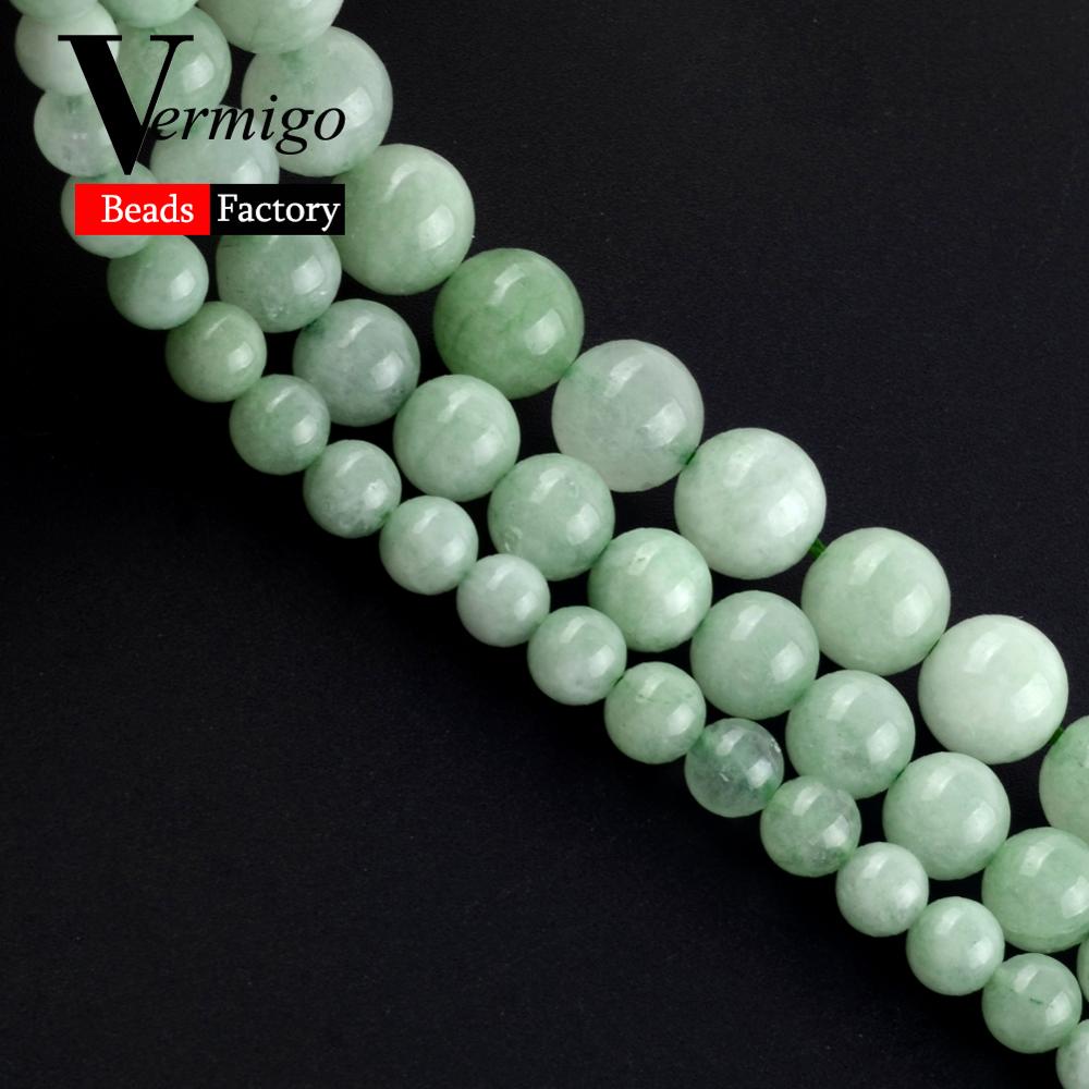 Burma Jades Natural Stone Round Spacer Beads