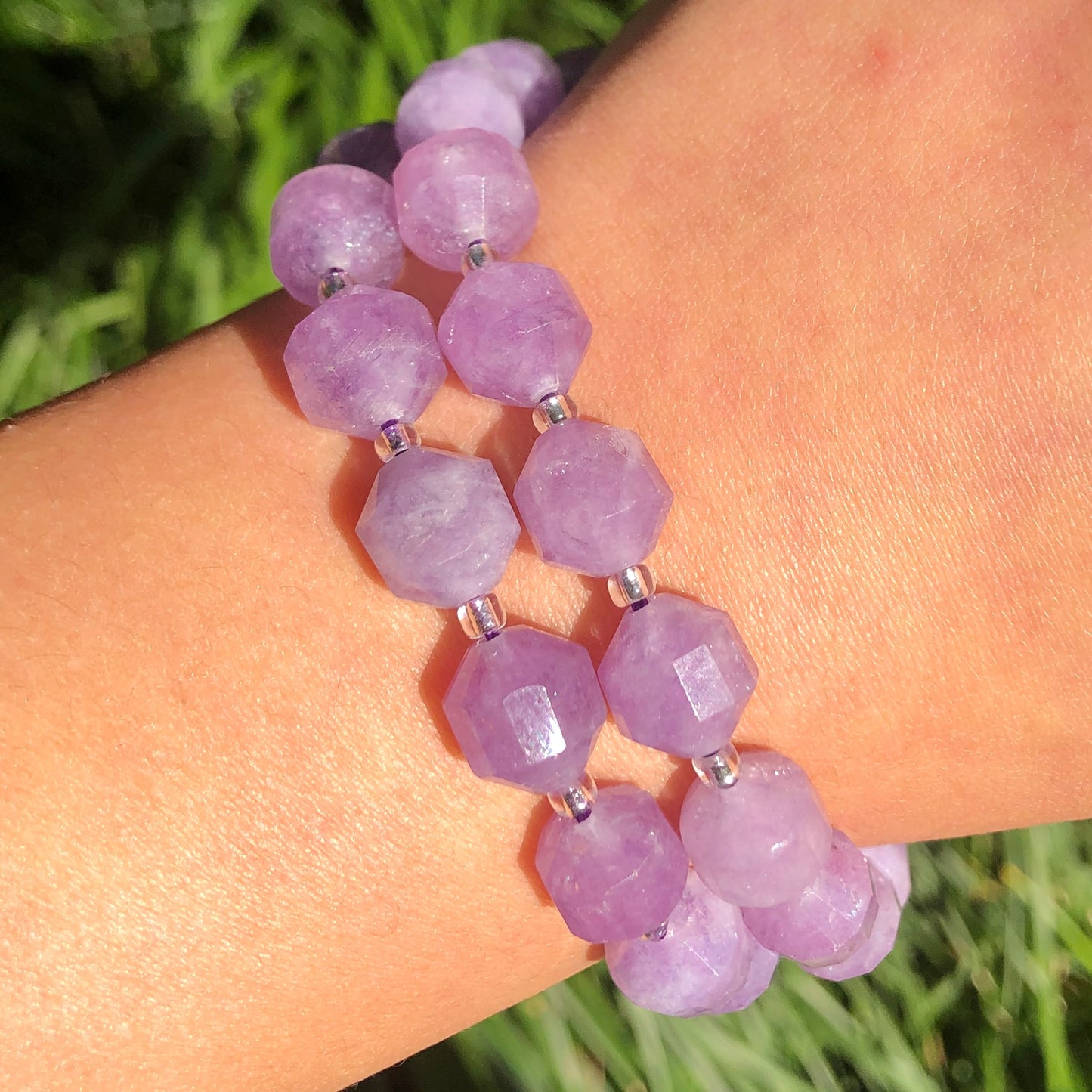 Natural Stone Faceted Amethyst Beads
