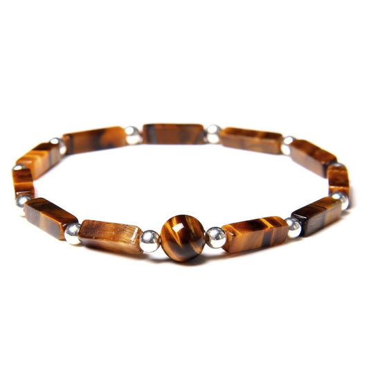 Natural Tiger Eye Bracelets Men Handmade