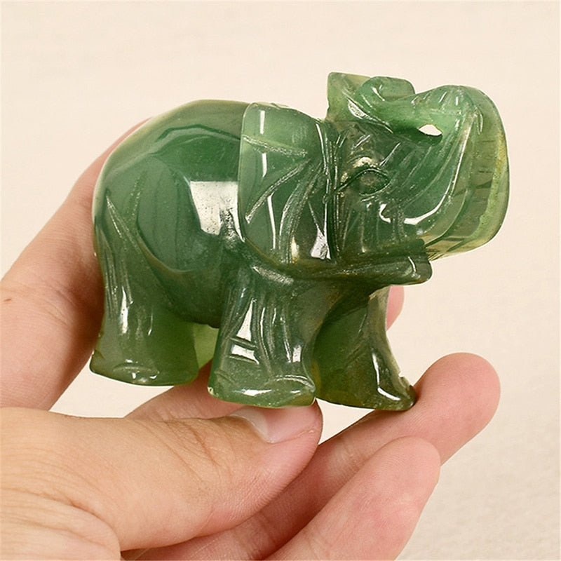 Lucky Elephant Green Aventurine Jade