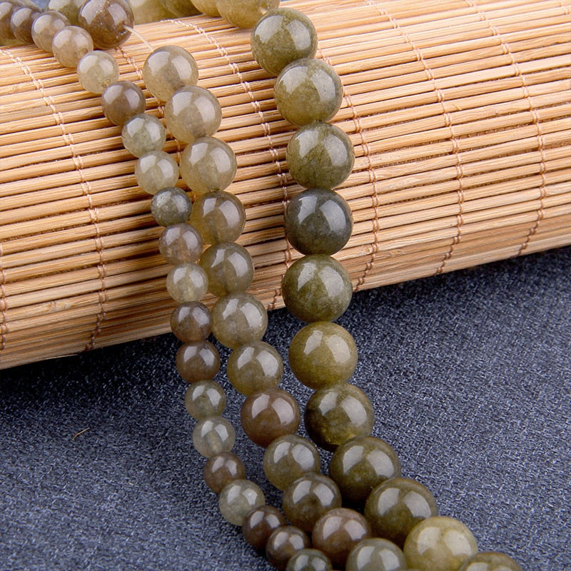 Brown Aragonites  Jades Bead Chalcedony