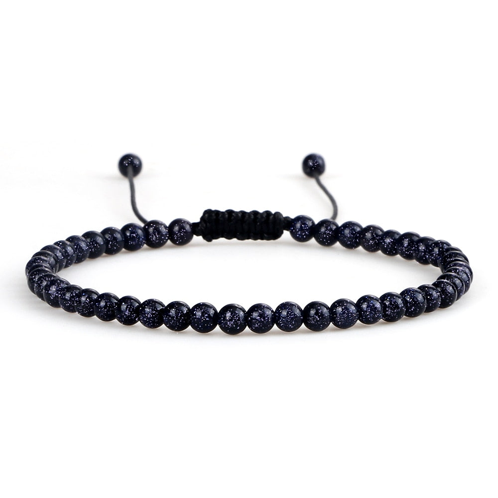 Natural Stone Round Beads Bracelet Minimalism