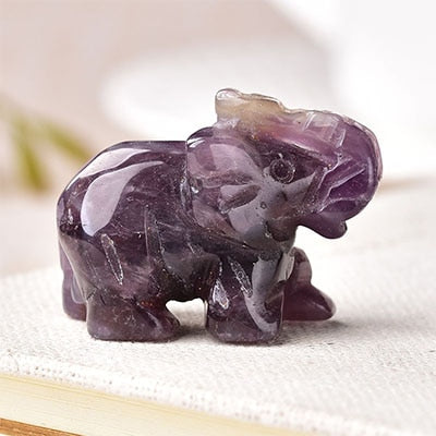 Crystal Rose Quartz Elephant Amethyst Obsidian