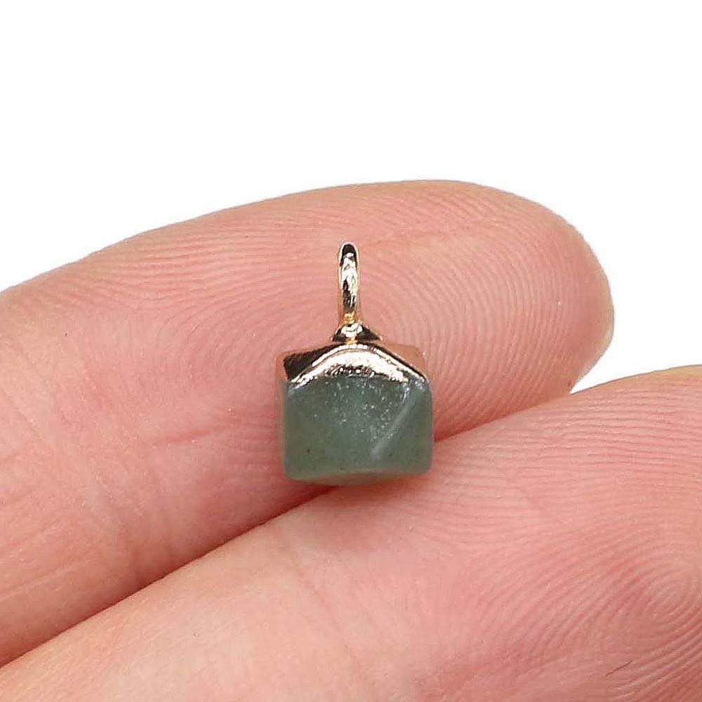 100% Natural Stone Pendant Polygon Shape Faceted