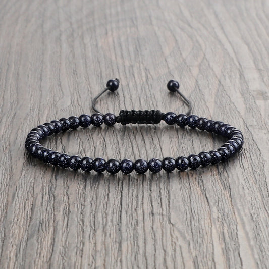 Natural Stone Round Beads Bracelet Minimalism