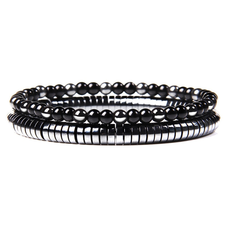 Fashion Natural Stone Beads Men Bracelet Multilayer