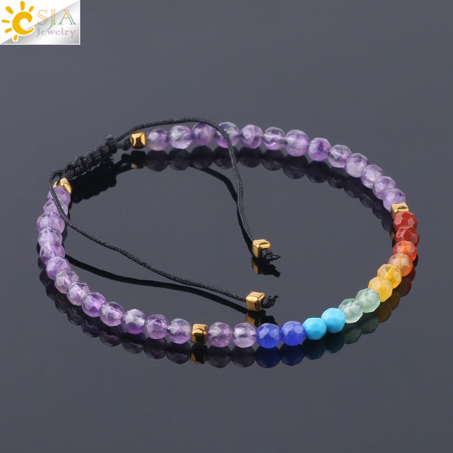 Simple Small Beads Bracelets 4mm Natural Stone