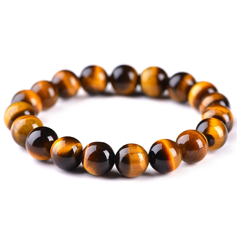 Minimalist 100% Real Tiger Eyes Beads Bracelet