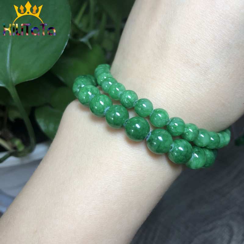 Natural Green Jades Beads Round