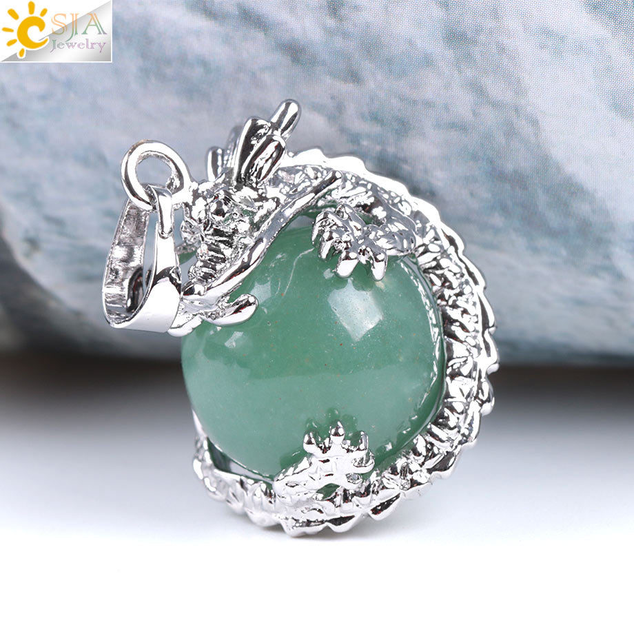 Dragon Wrapped Jewelry Collection Natural Stone