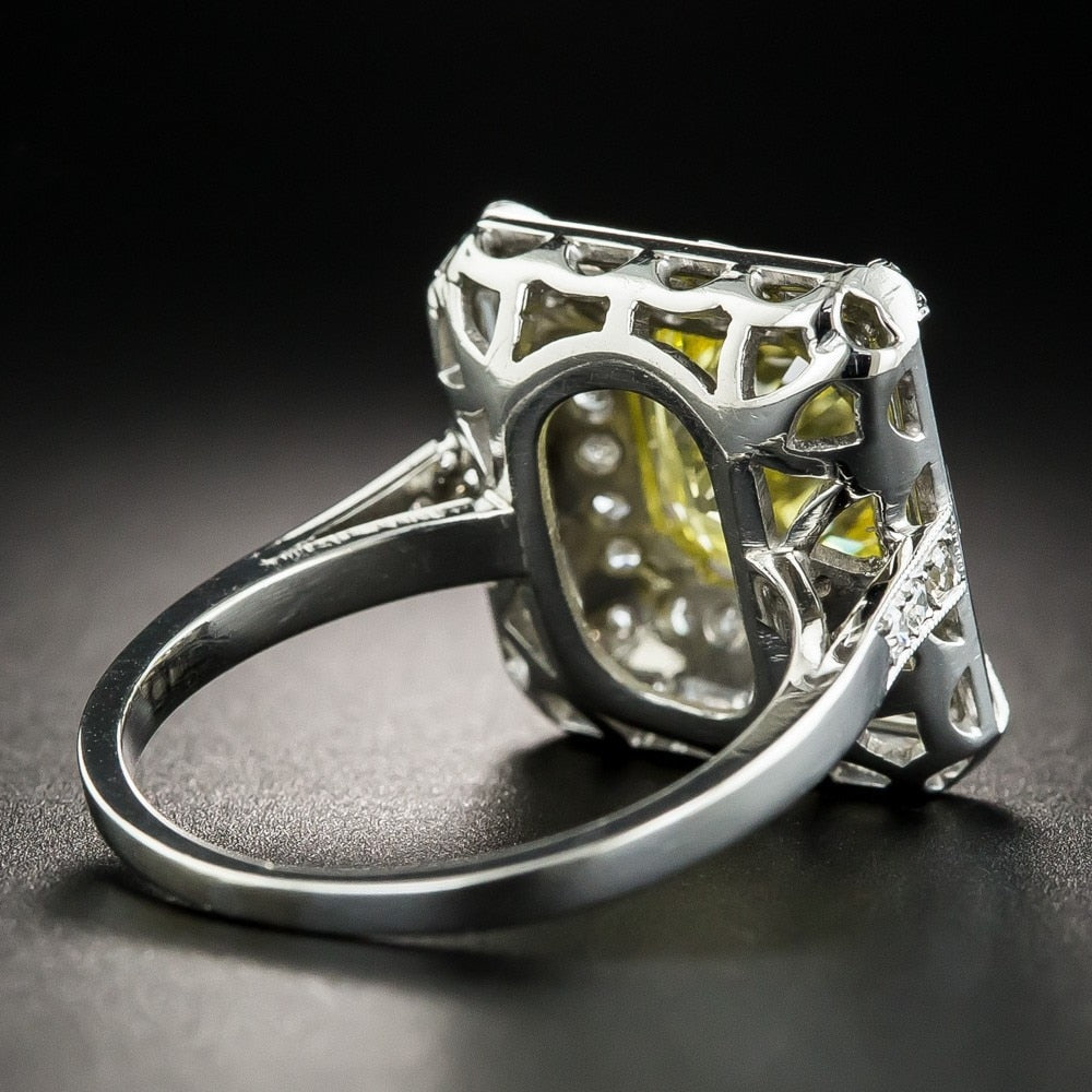 Beautiful Women Rings Light Yellow Spinel