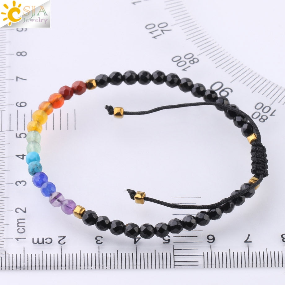 Simple Small Beads Bracelets 4mm Natural Stone