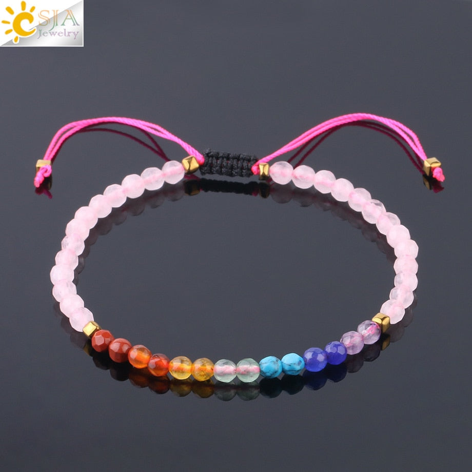 Simple Small Beads Bracelets 4mm Natural Stone