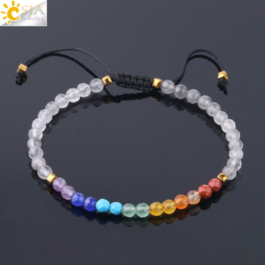 Simple Small Beads Bracelets 4mm Natural Stone