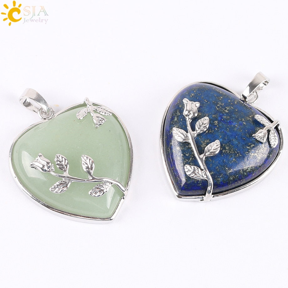 Natural Stone Jewelry New Arrival Rose Flower Pendant