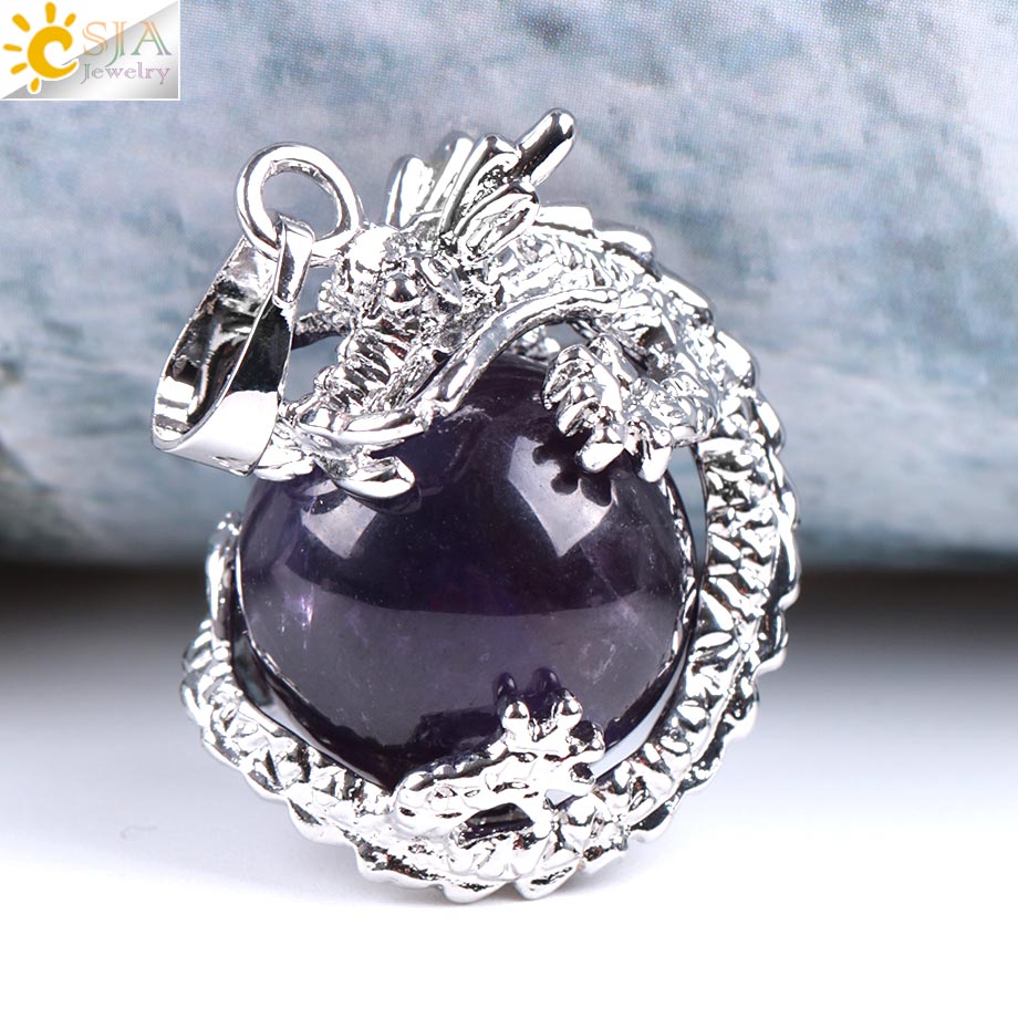 Dragon Wrapped Jewelry Collection Natural Stone