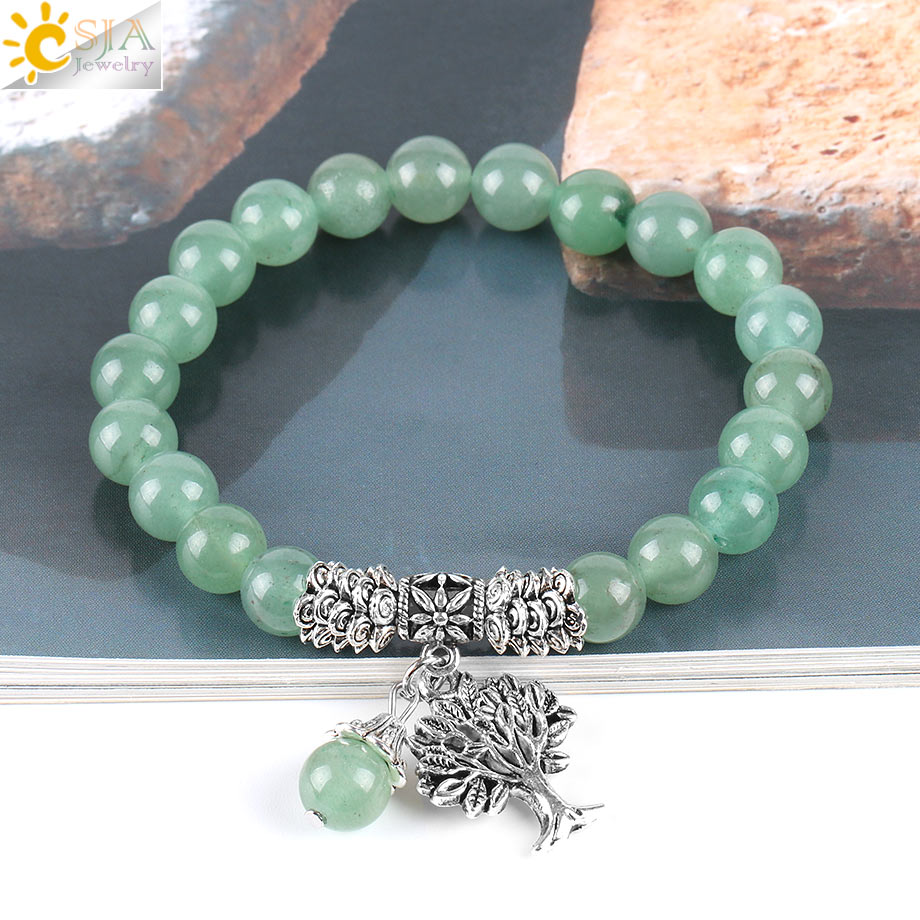 Meditation Green Aventurine Women Bracelets Natural