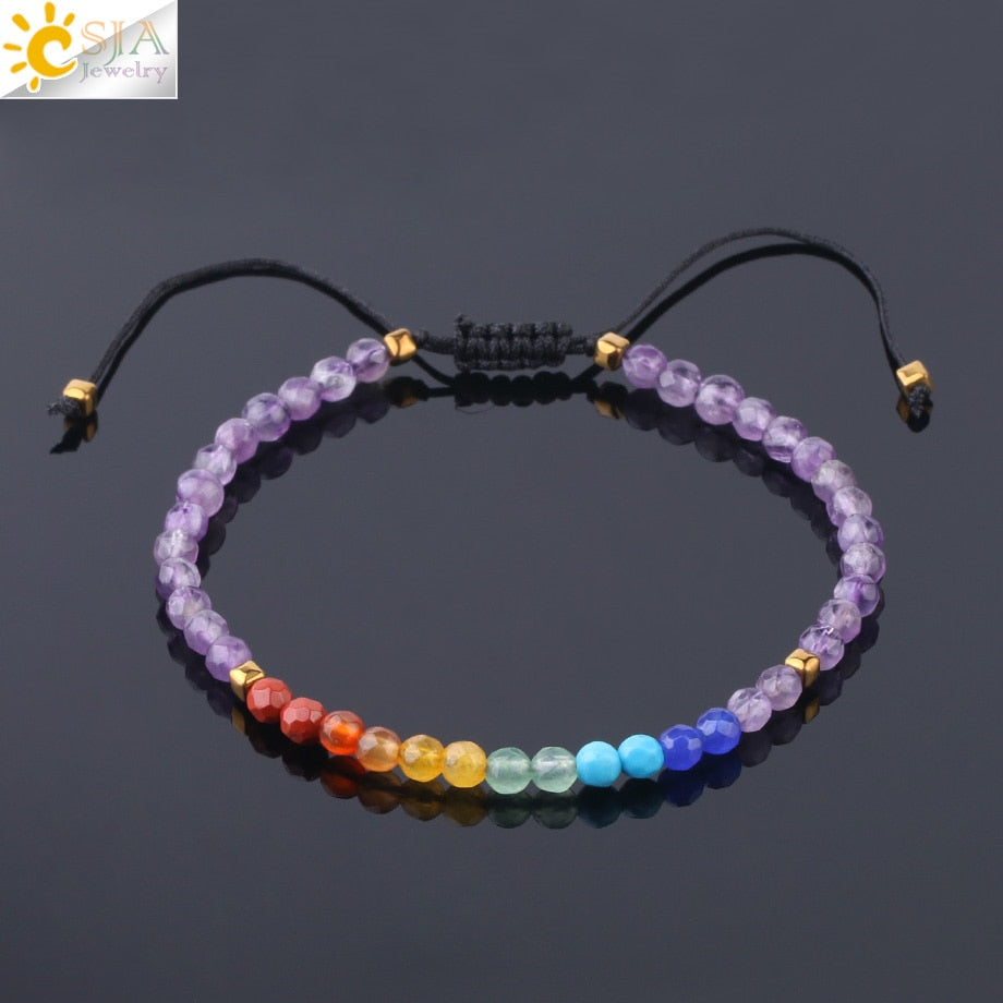 Simple Small Beads Bracelets 4mm Natural Stone