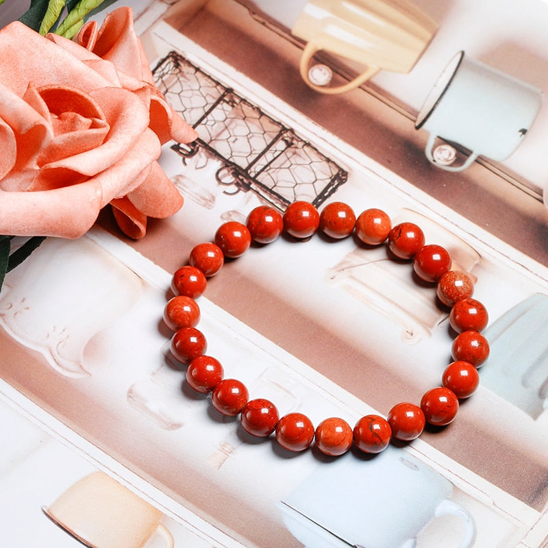 Natural Genuine Red Jasper Round -Stones Beads