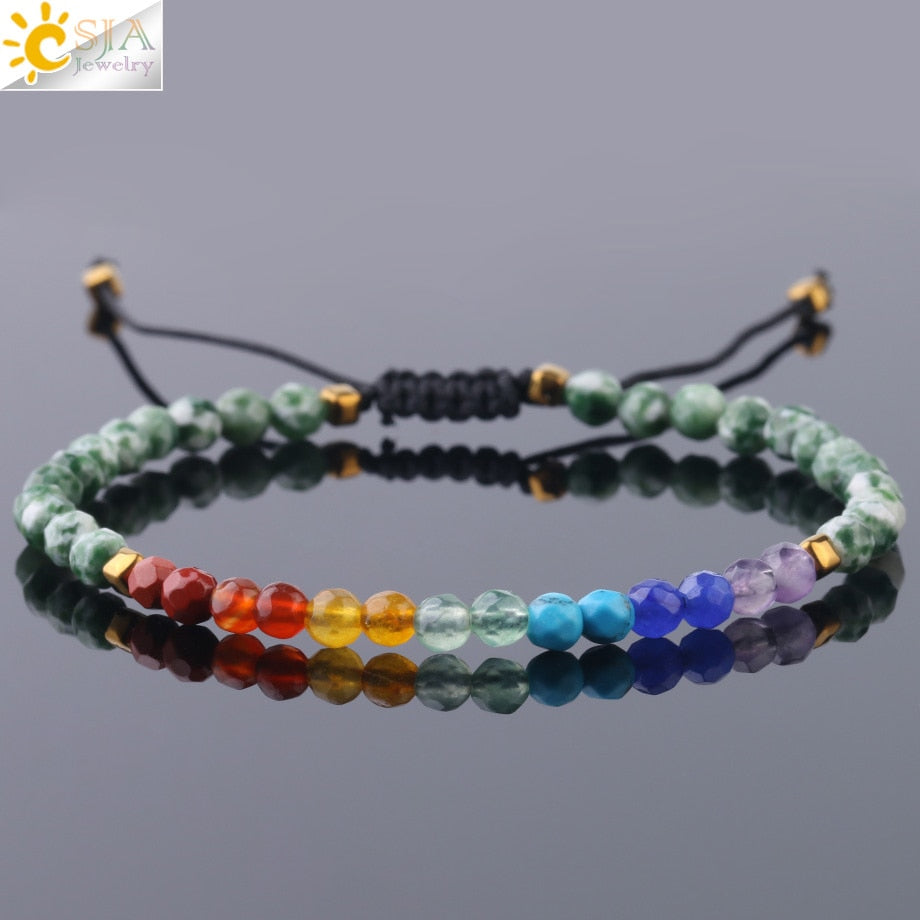 Simple Small Beads Bracelets 4mm Natural Stone