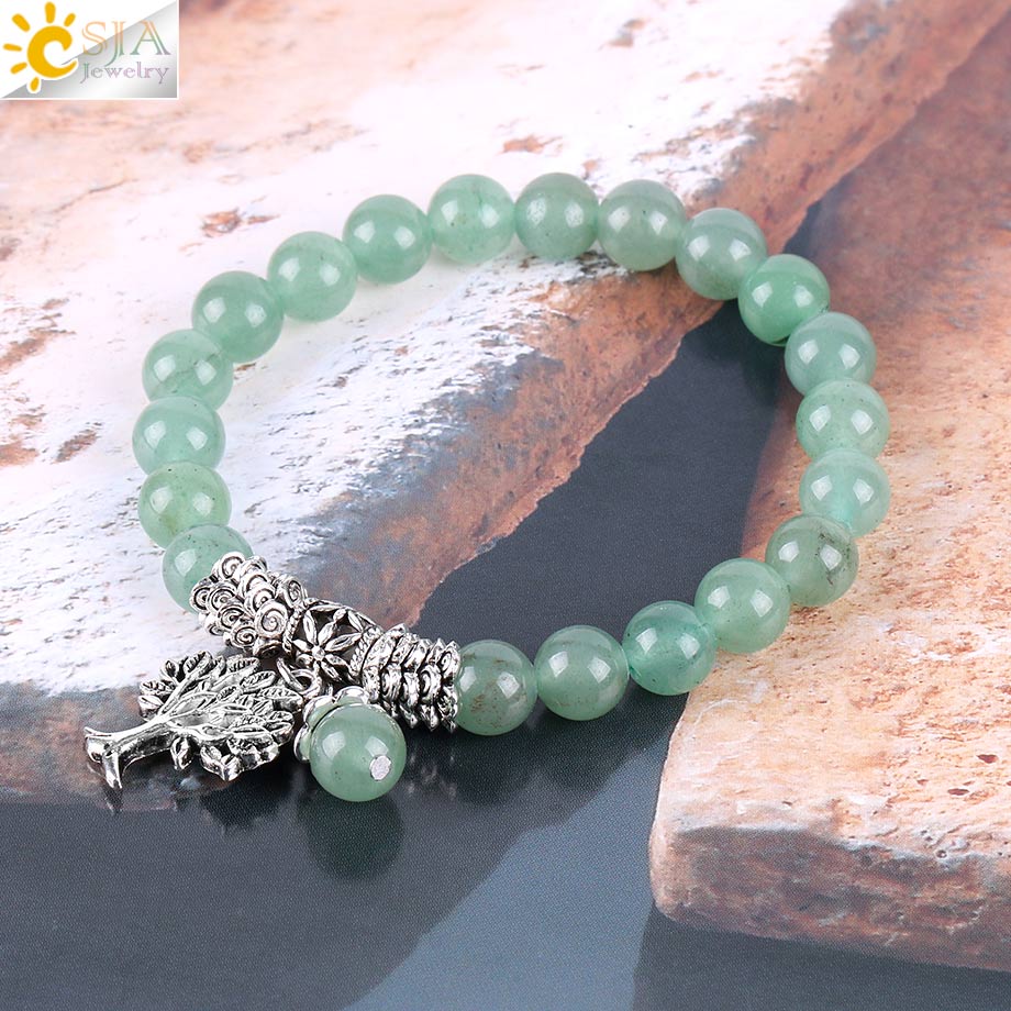 Meditation Green Aventurine Women Bracelets Natural