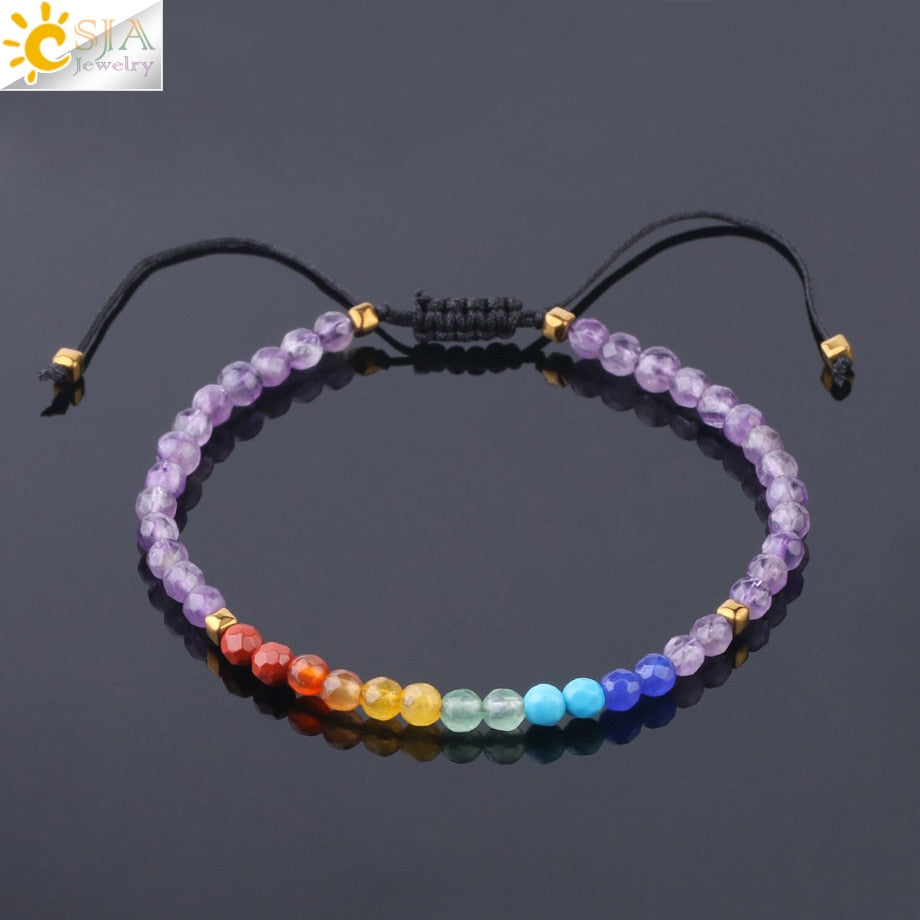 Simple Small Beads Bracelets 4mm Natural Stone