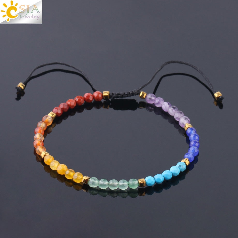 Simple Small Beads Bracelets 4mm Natural Stone