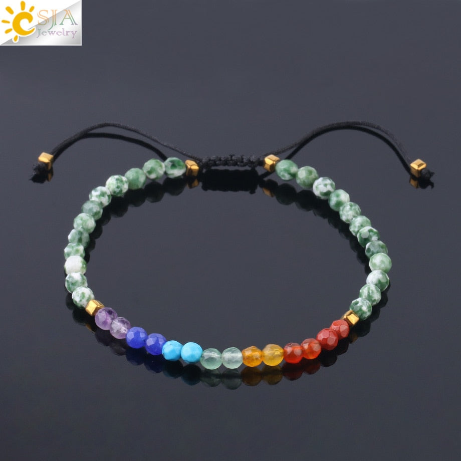 Simple Small Beads Bracelets 4mm Natural Stone