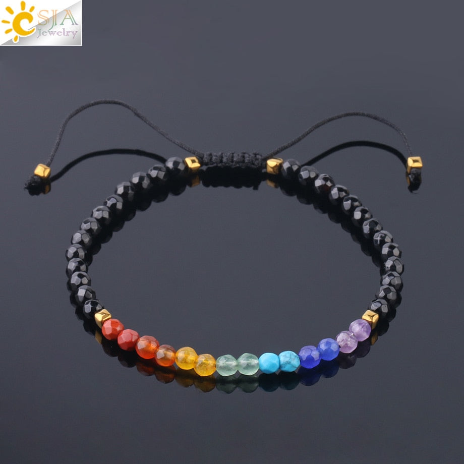 Simple Small Beads Bracelets 4mm Natural Stone