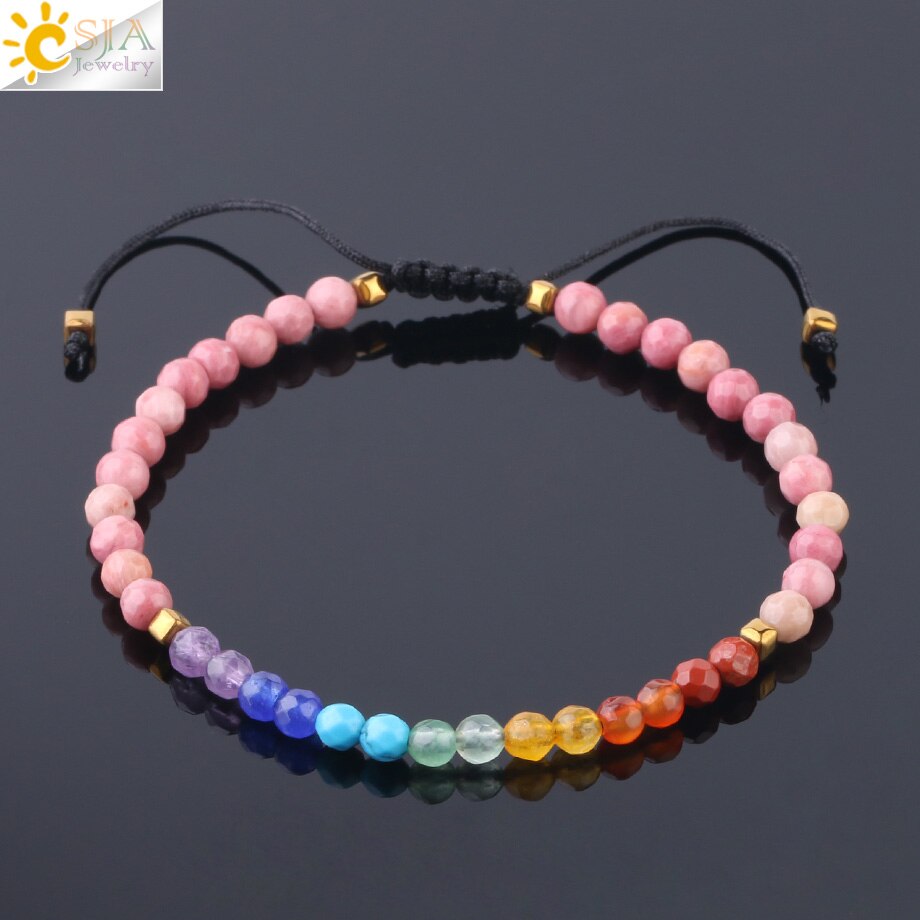 Simple Small Beads Bracelets 4mm Natural Stone