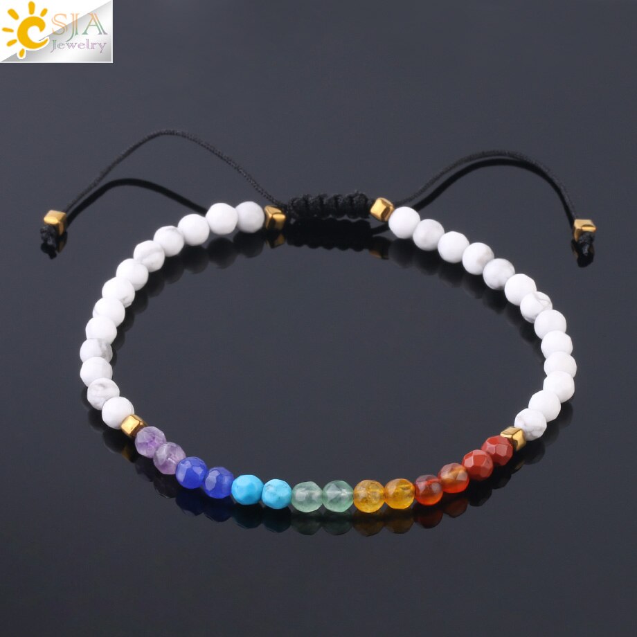 Simple Small Beads Bracelets 4mm Natural Stone