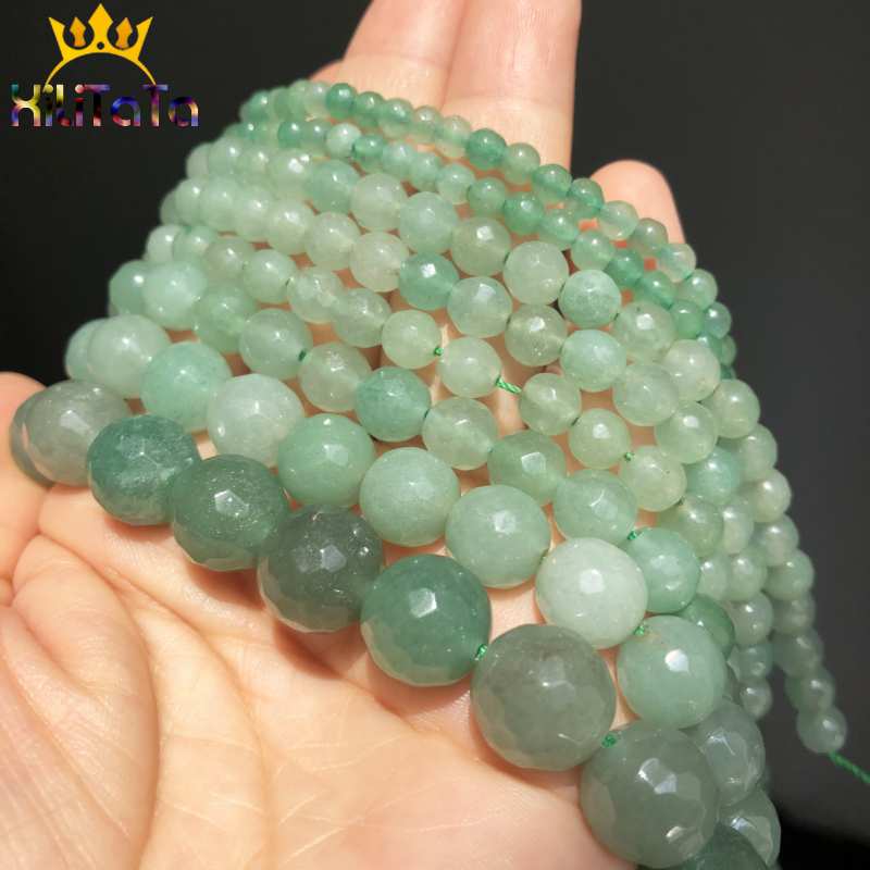 Natural Stone Beads Faceted Green Aventurine