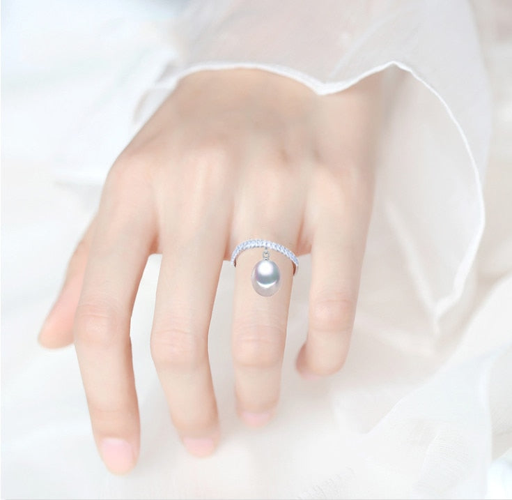 Fine Pearl Ring  Jewelry For Women Zircon Rings