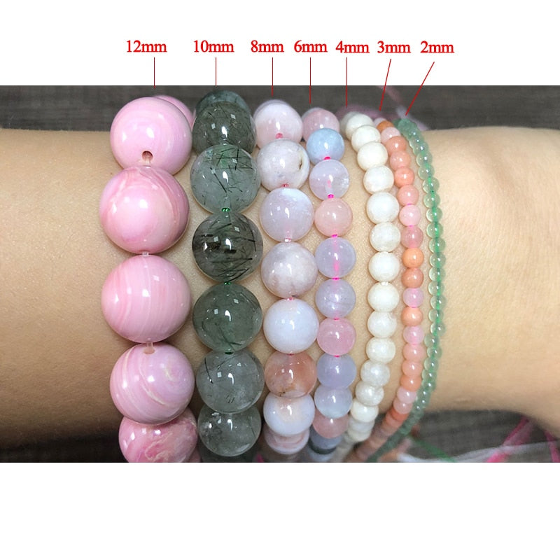Pink Opal Jades Loose Spacer Beads