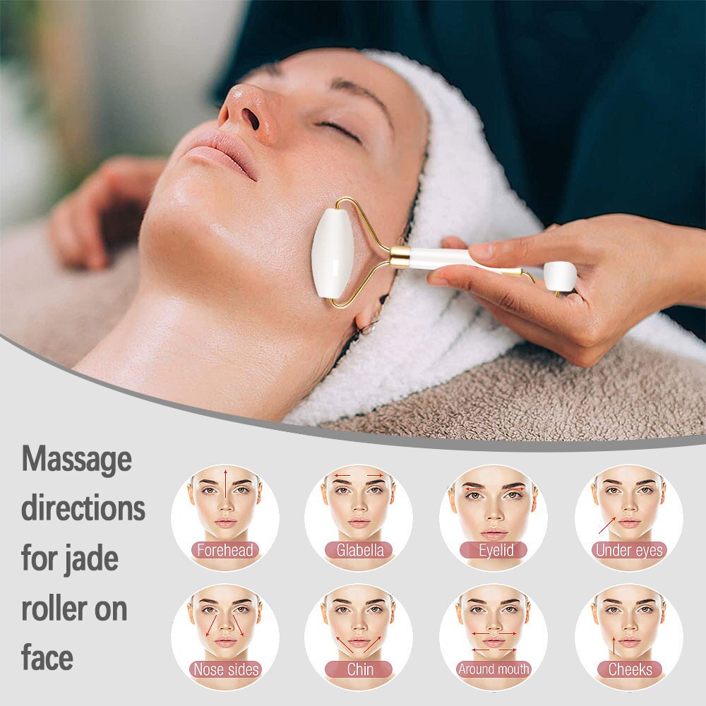 Face Massager Jade Roller Scraper Facial Skin Care Tools