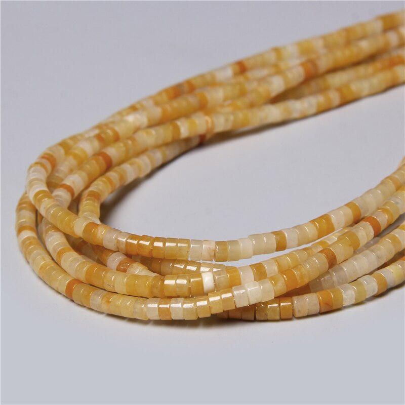 Natural Flat Disc Round Stone Crystal Jades Spacer Beads