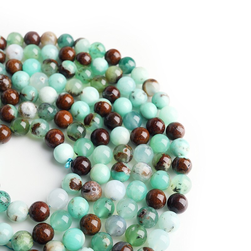 Natural Chrysoprase Jades Round Loose Stone Beads