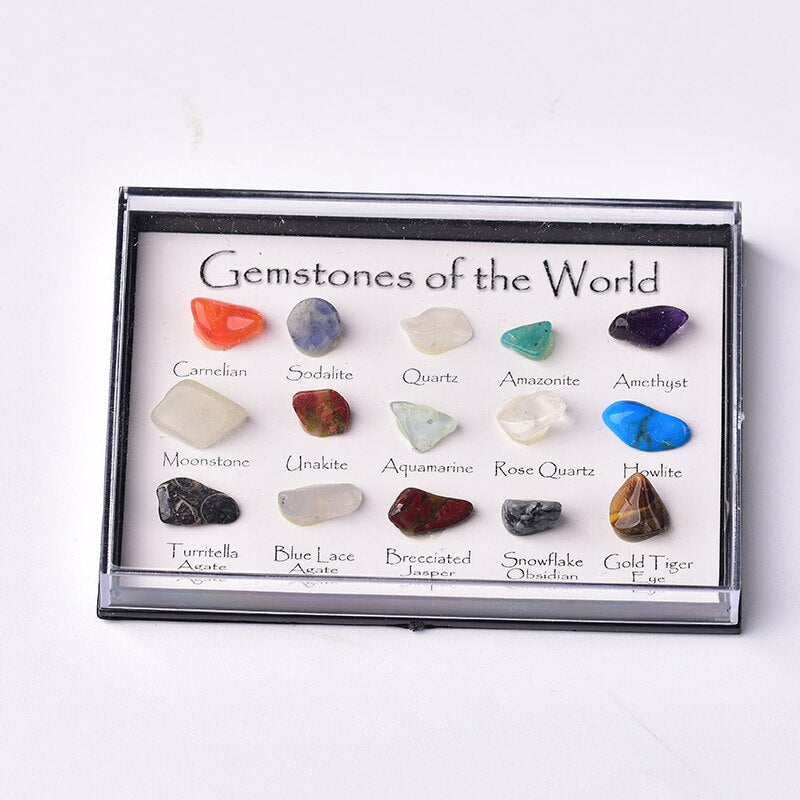 Natural Crystal Stone 15 in 1 Rock Mineral