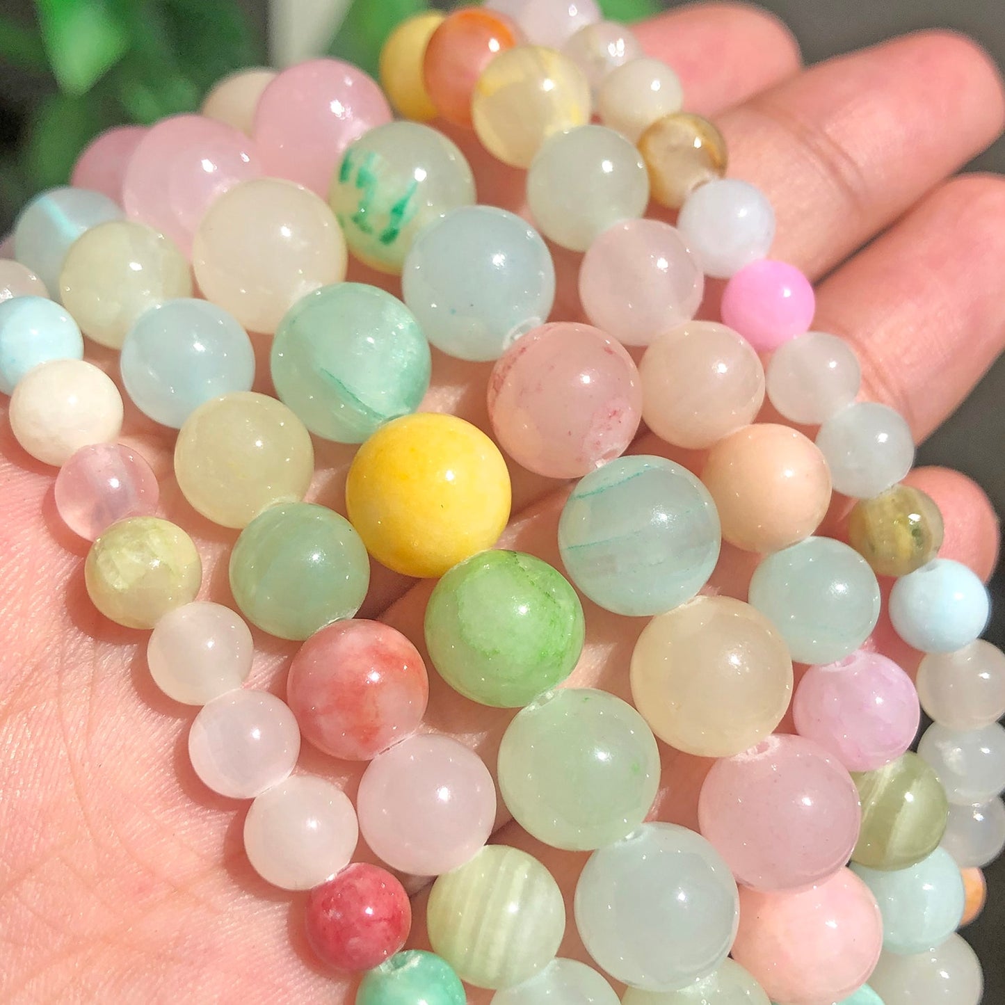 Corlorful Jade Chalcedony Beads Natural Stone