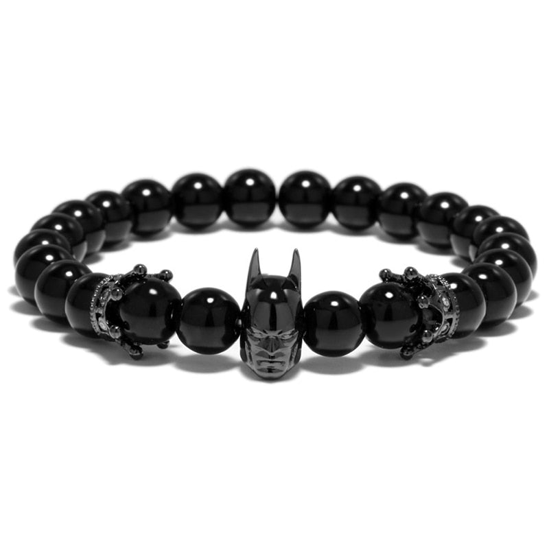 Trendy Bracelet Male Natural Volcanic Hematite