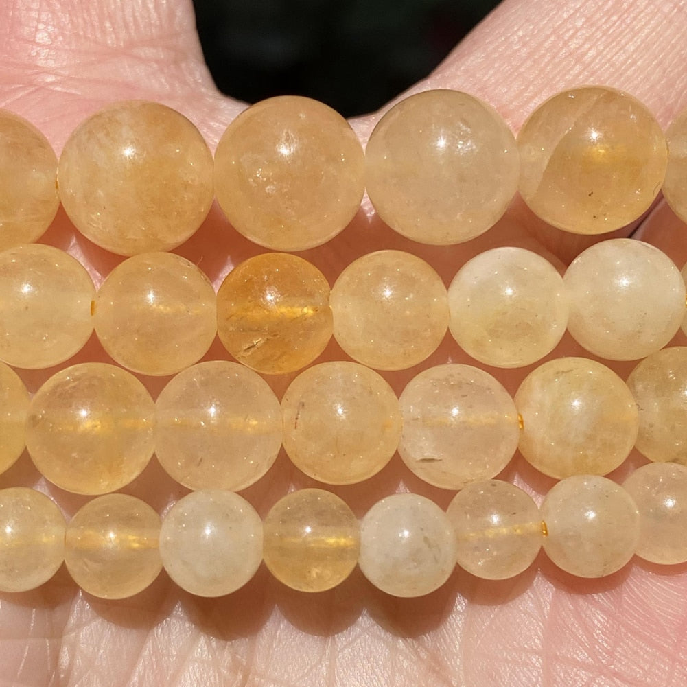 Citrines Chalcedony Jades Loose Spacer Round Beads