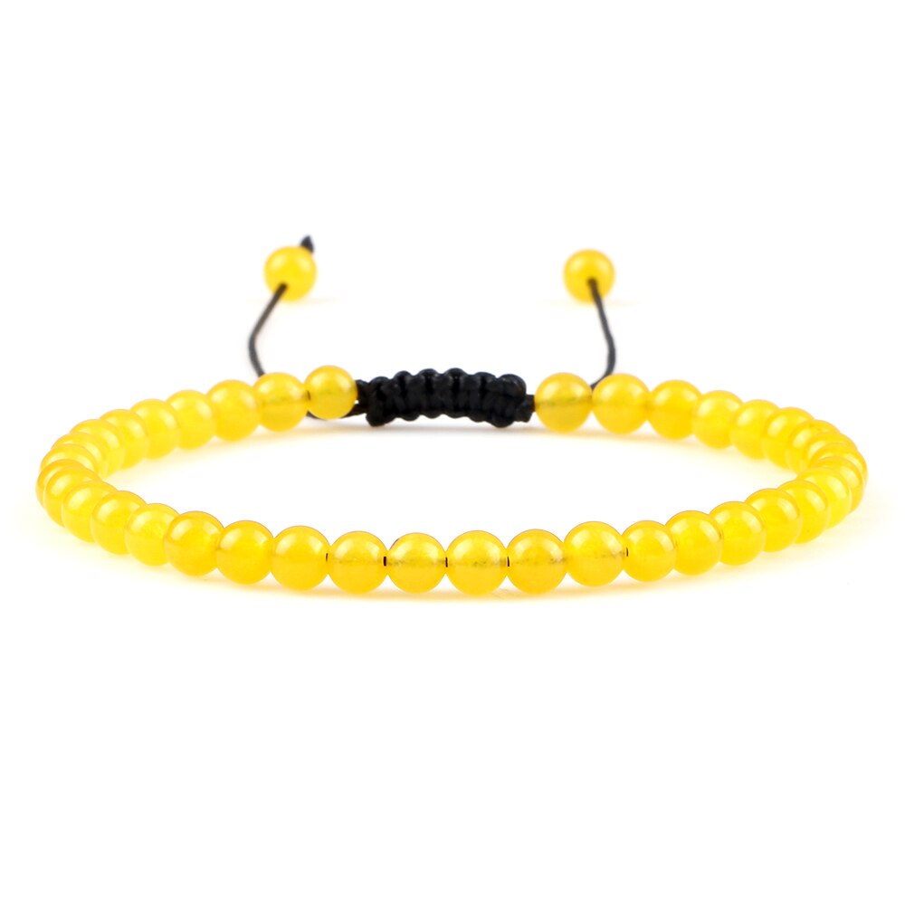 Natural Stone Round Beads Bracelet Minimalism