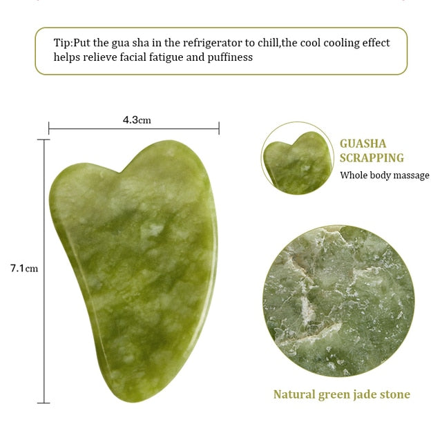 2 in 1 Natural Jade Stone Scrapping Chin Lifting