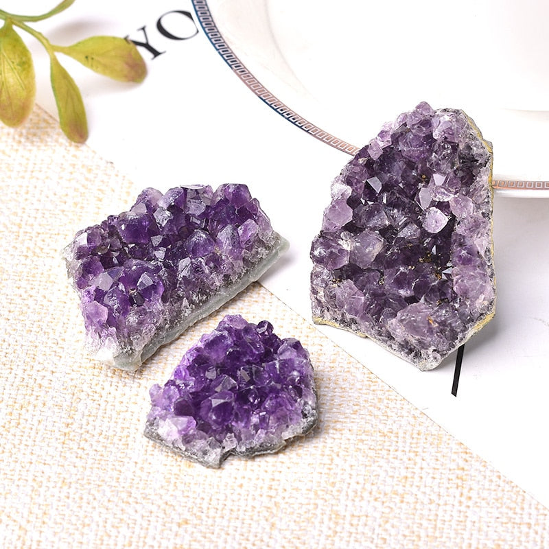 Amethyst Crystal Cluster Quartz Raw Crystals Healing Stone