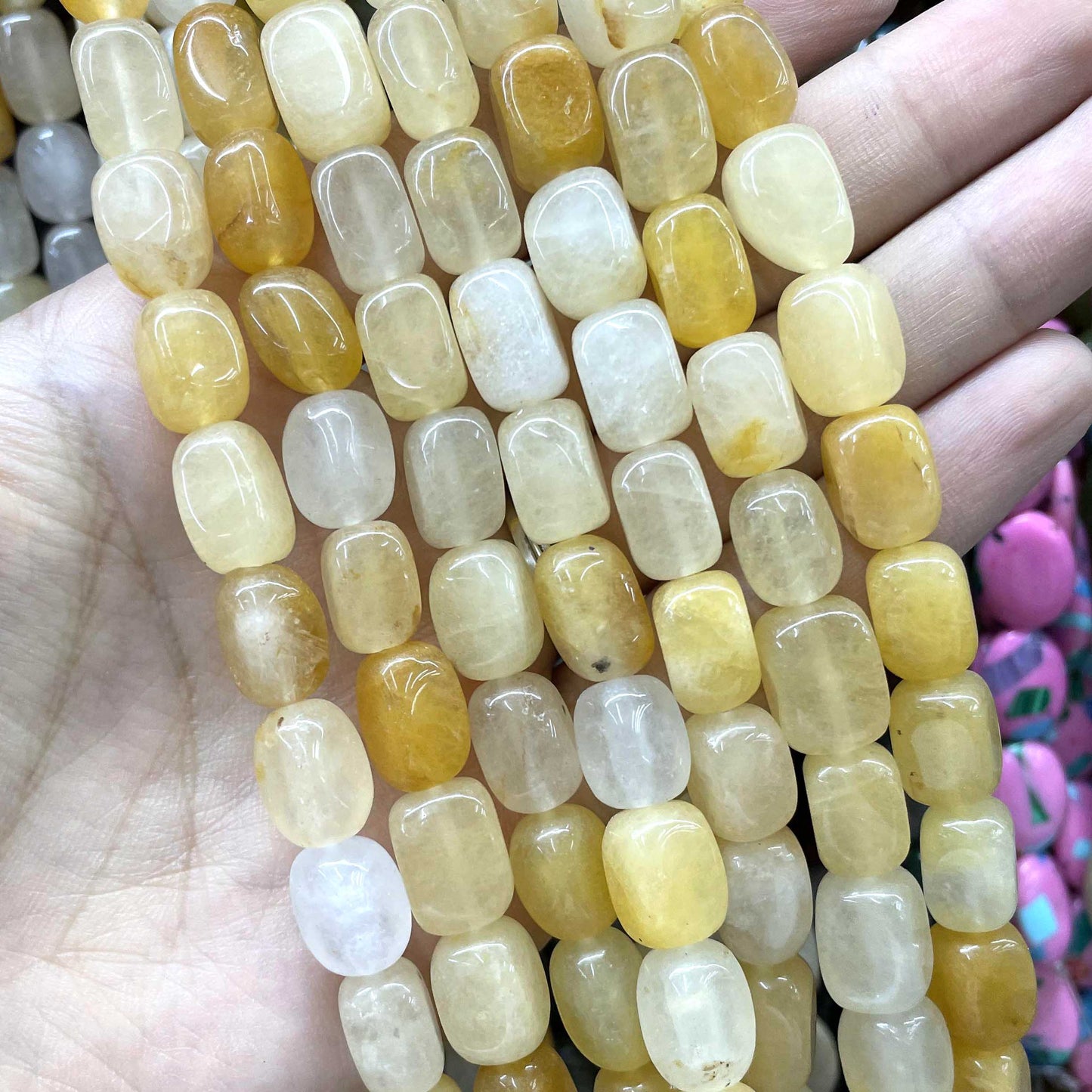 Jades Crystal Stone Square Loose Spacer Beads