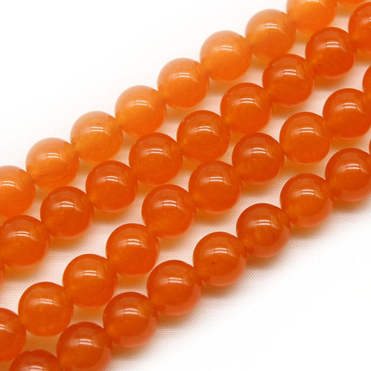 Natural Stone AAA Orange Chalcedony Jades Beads Loose