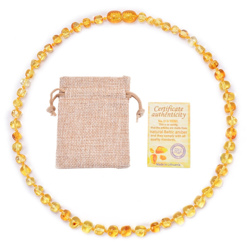 Natural Baltic Teething Ambers Necklace Amber Beads