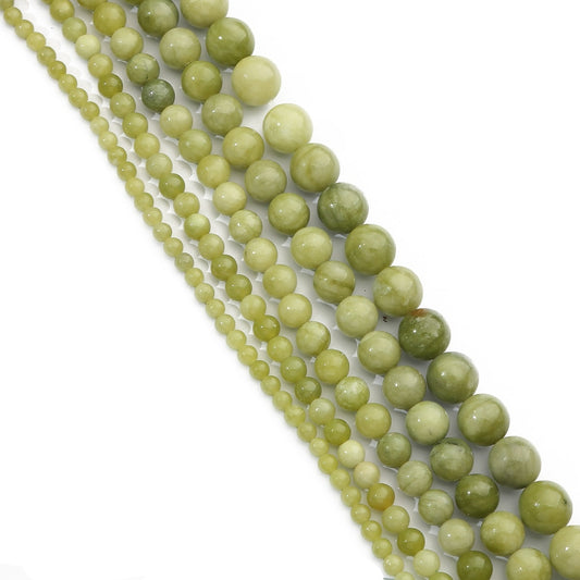 Natural Stone Green Taiwan Jades Round Beads