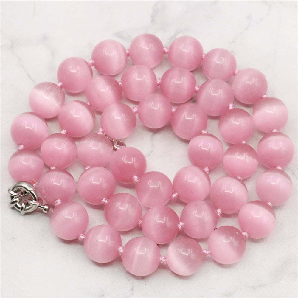 4 Colors Opal Round Necklace Beads Jewelry