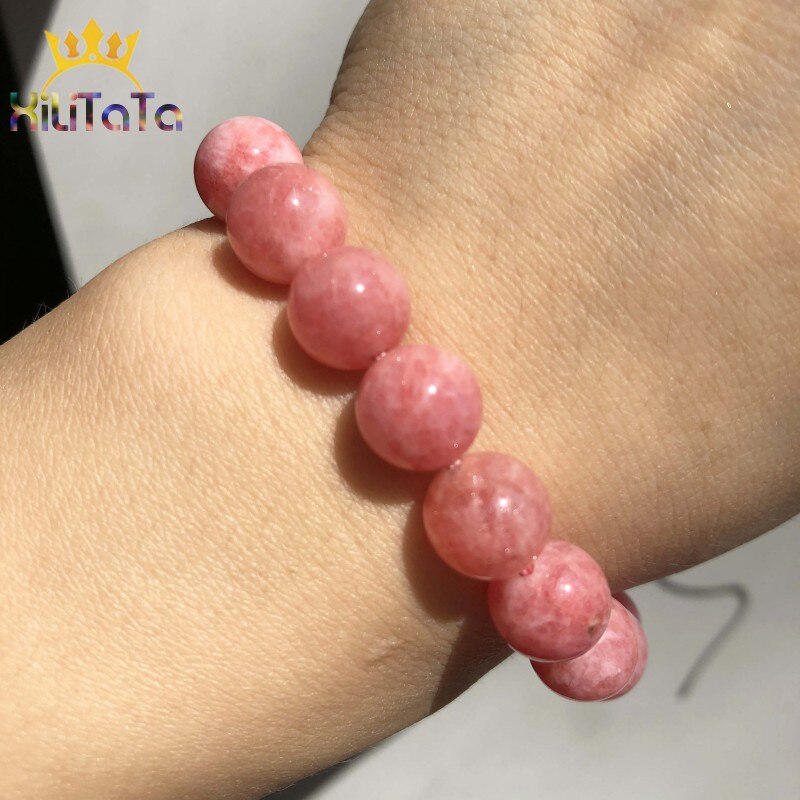 Natural Stone Pink Chalcedony Jades Loose Spacer